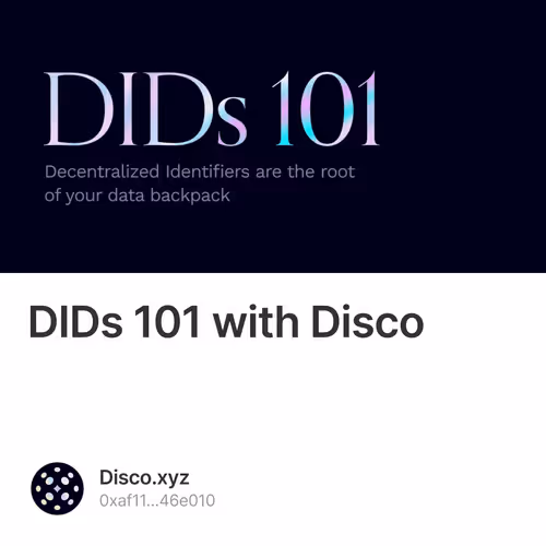 DIDs 101 with Disco 351/500