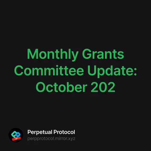 Monthly Grants Committee Update: October 202