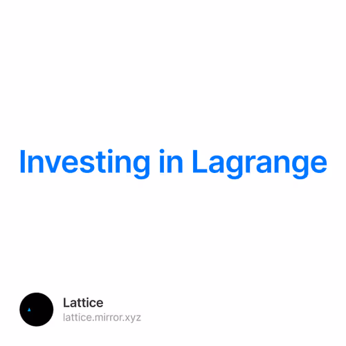 Investing in Lagrange 1