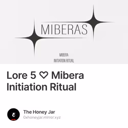 Lore 5 ♡ Mibera Initiation Ritual 126/271