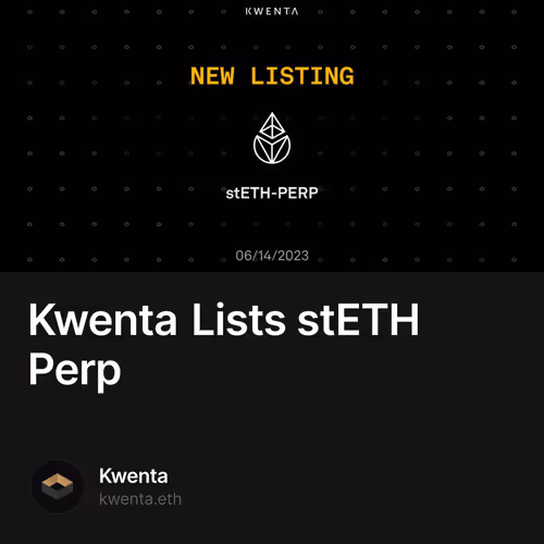 Kwenta Lists stETH Perp 14