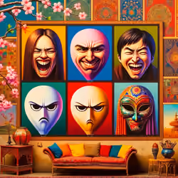 Mosaic of Moods: A tapestry of faces