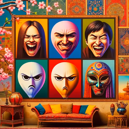 Mosaic of Moods: A tapestry of faces