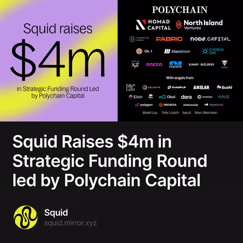 Squid Raises $4m in Strategic Funding Round led by Polychain Capital 68/500