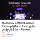 Metaforo a Web3-native forum platform for crypto projects  Jam Review No. 20