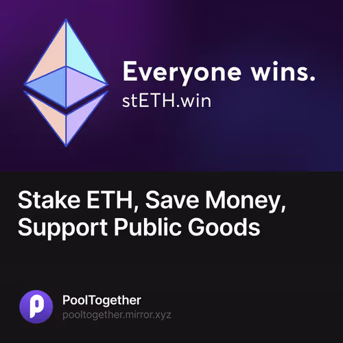 Stake ETH, Save Money, Support Public Goods 21/500