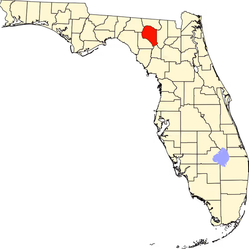 Suwannee County Map