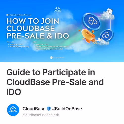 Guide to Participate in CloudBase Pre-Sale and IDO 3
