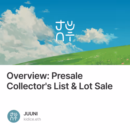 Overview: Presale Collector's List & Lot Sale 25/500