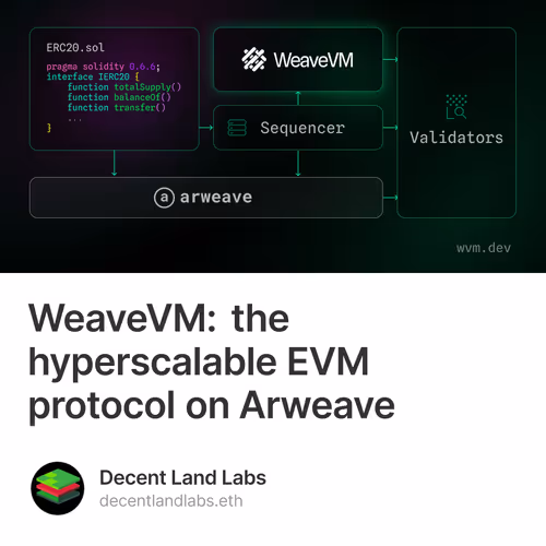 WeaveVM: the hyperscalable EVM protocol on Arweave 63