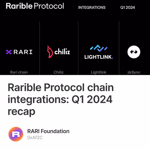 Rarible Protocol chain integrations: Q1 2024 recap 4