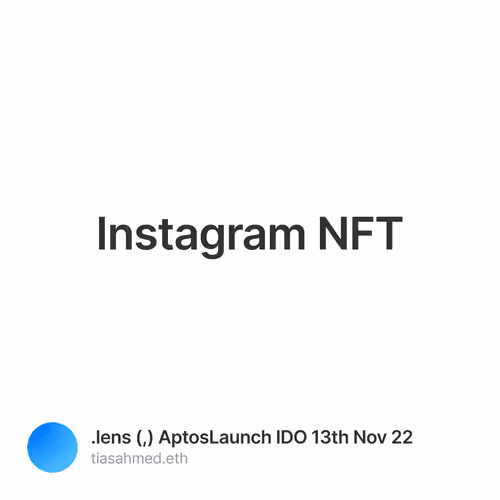 Instagram NFT V2