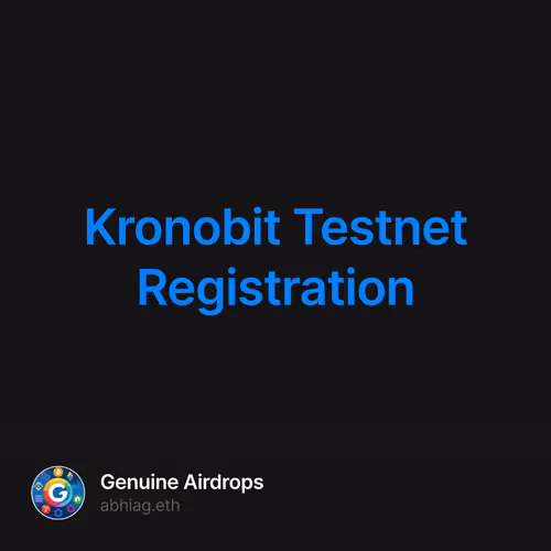 Kronobit Testnet Registration 36/500