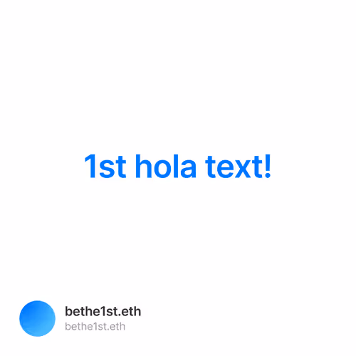 1st hola text! 4/500