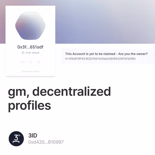 gm decentralized profiles