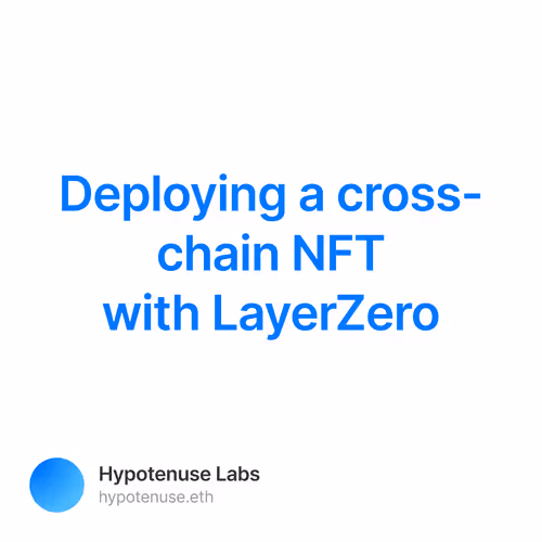 Deploying a cross-chain NFT with LayerZero 497/500