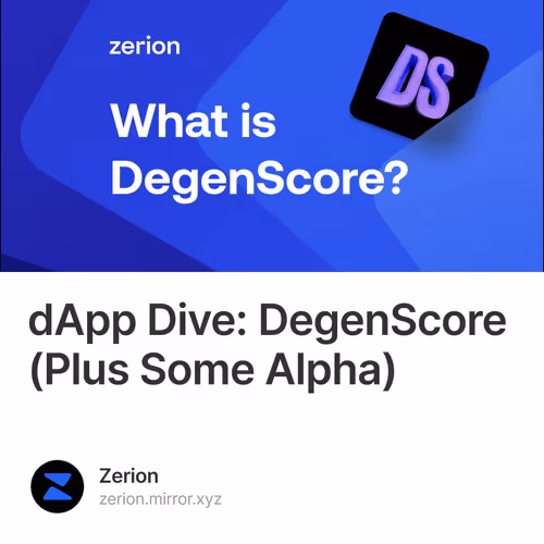 dApp Dive: DegenScore (Plus Some Alpha) 250/1000