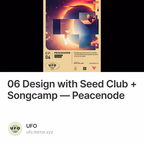 06 Design with Seed Club + Songcamp — Peacenode 353/500