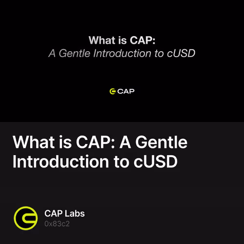 What is CAP: A Gentle Introduction to cUSD 16