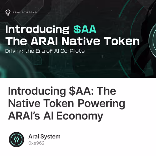 Introducing $AA: The Native Token Powering ARAI’s AI Economy