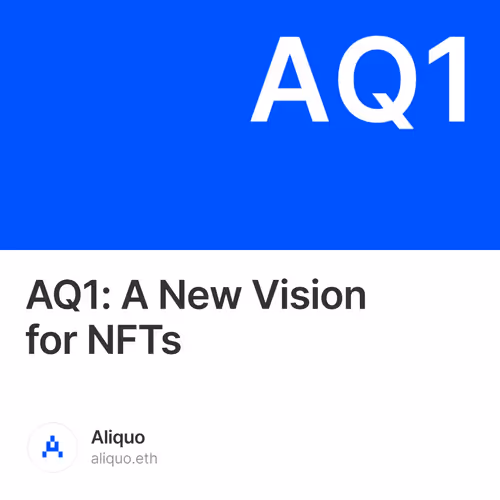 AQ1 A New Vision for NFTs