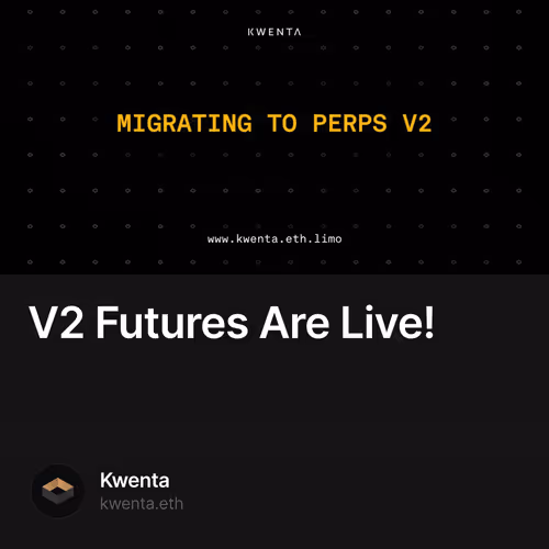 V2 Futures Are Live! 39/500