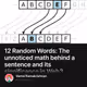 12 Random Words             The unnoticed math behind a sentence and its significance in W