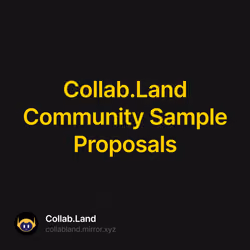 Collab.Land Community Sample Proposals 95/500