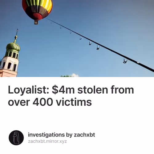 Loyalist: $4m stolen from over 400 victims 179/500