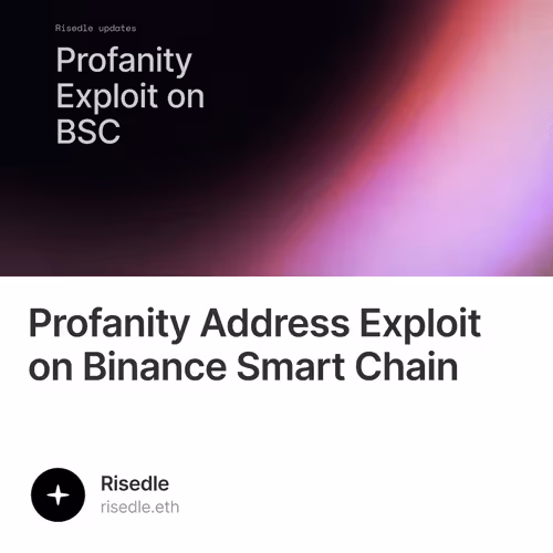 Profanity Address Exploit on Binance Smart Chain 2/500