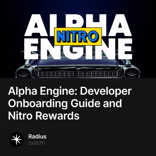 Alpha Engine: Developer Onboarding Guide and Nitro Rewards 5