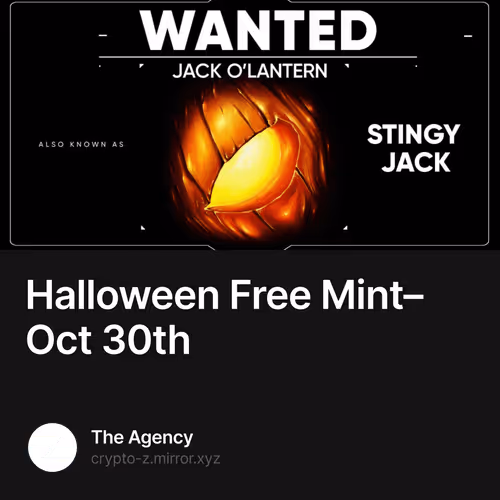 Halloween Free Mint–Oct 30th 1/500