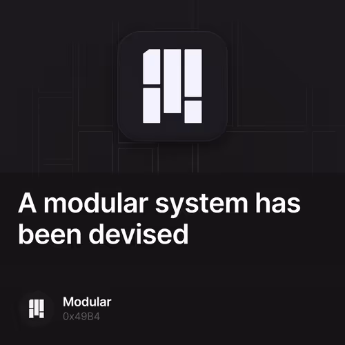 A modular system has been devised 6/500