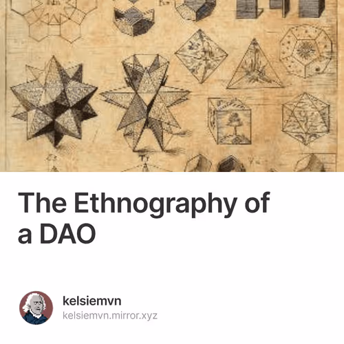 The Ethnography of a DAO
