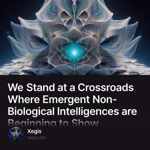We Stand at a Crossroads Where Emergent Non-Biological Intelligences are Beginning to Show Capabili