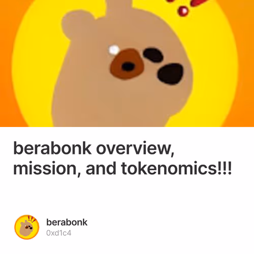 berabonk overview, mission, and tokenomics!!! 4/100