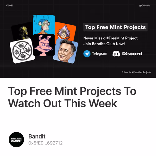 Top Free Mint Projects To Watch Out This Week 2/500