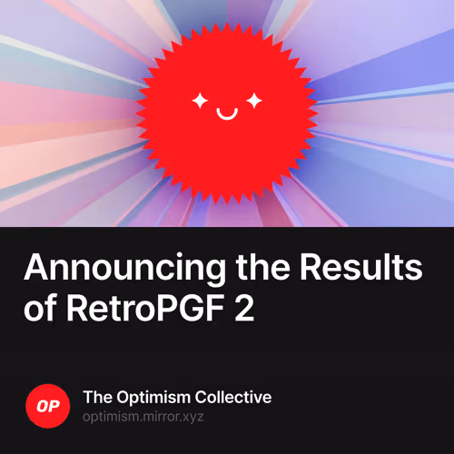 Announcing the Results of RetroPGF 2 380/10000