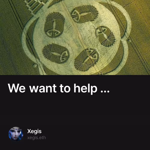 We want to help ...