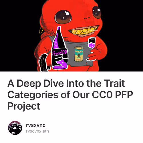 A Deep Dive Into the Trait Categories of Our CC0 PFP Project 1