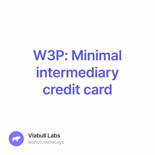 W3P Minimal intermediary credit card