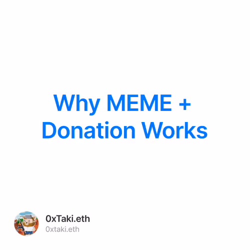 Why MEME + Donation Works 1