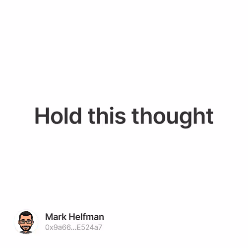 Hold this thought 2/613