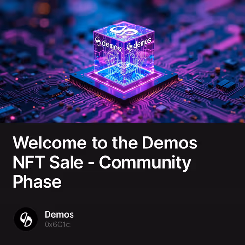 Welcome to the Demos NFT Sale - Community Phase 3