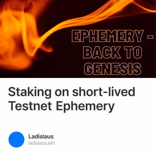 Staking on short-lived Testnet Ephemery 1
