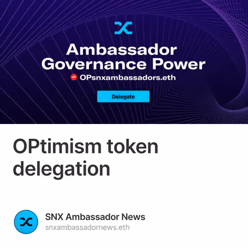 OPtimism token delegation 27/500