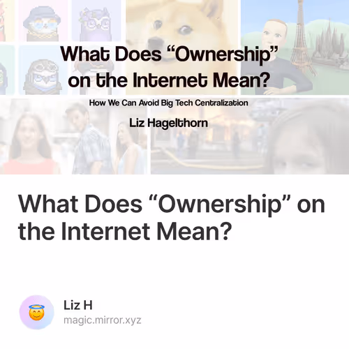 What Does Ownership on the Internet Mean
