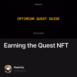 Earning the Quest NFT 37/500