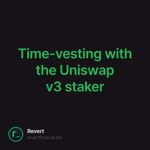 Time-vesting with the Uniswap v3 staker