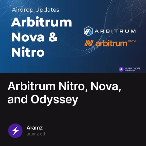 Arbitrum Nitro, Nova, and Odyssey 71/500